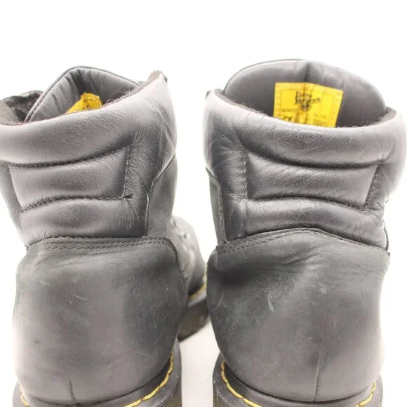 Dr. Martens 8836 Men's Size 12 M Industrial Black Leather Steel Toe Work Boots